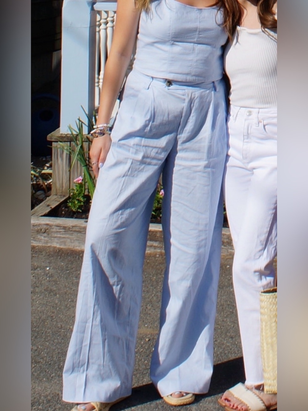 Banana Republic Sky Blue Two Piece Linen Set